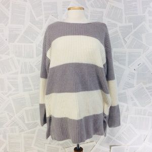 Jones New York Chunky Striped Tunic Sweater LG